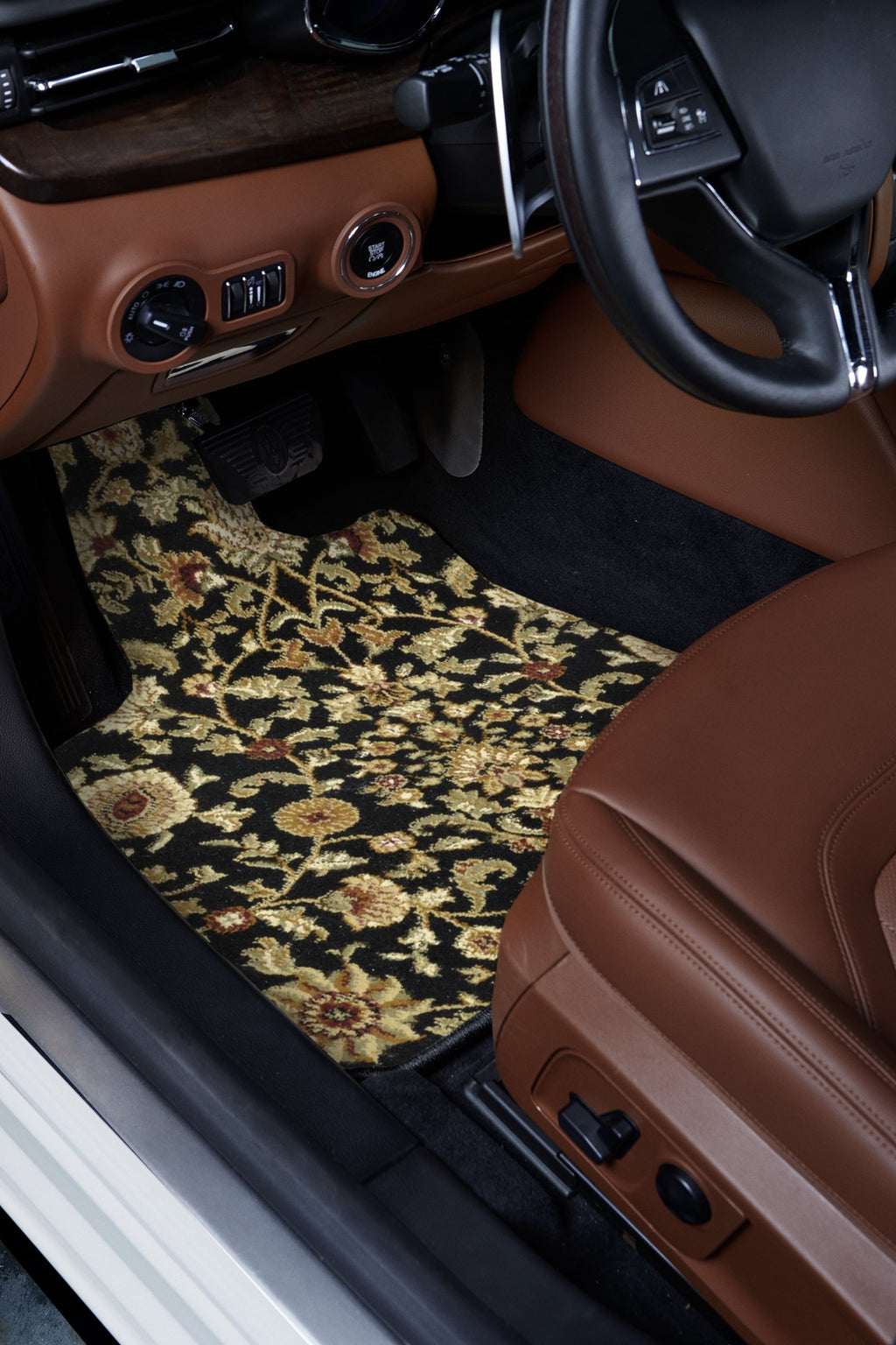 GGBAILEY  Highlander Black Oriental Car Mats, Custom Fit for 2014, 2015, 2016, 2017, 2018, 2019 - Medium Trunk / Cargo Carpet Car Mat with Rear Seat Down