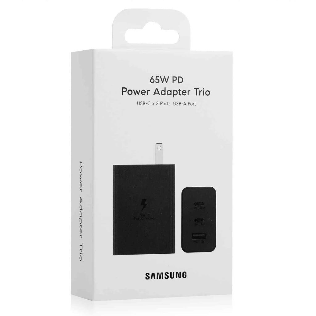 65W Fast Travel Charger with 3 Ports - USB & Dual USB-C - High-Speed Charging for Laptops, Phones vivo Y17/X27 Pro/S1 (China)/X27/iQOO iPhone,  Galaxy, Google Pixel, MacBook, Steam Deck