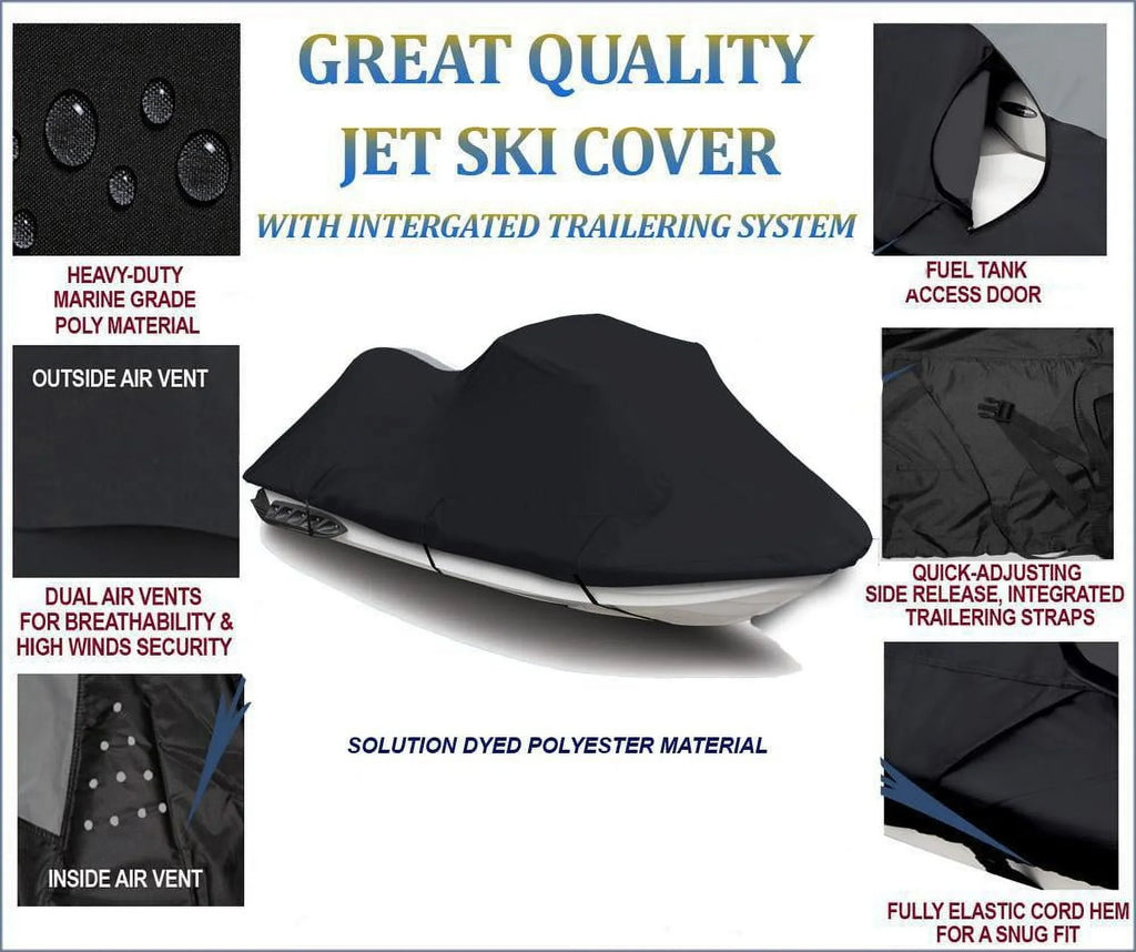 BLACK 600 DENIER JetSki shield suitable for Polaris Virage TX 2000 2001 2002 Jet Ski shield