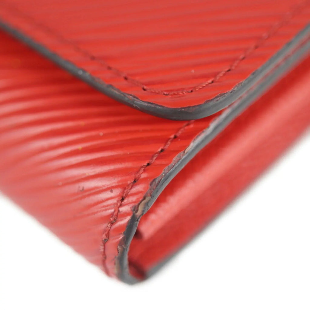 Pre-Owned LOUIS VUITTON Louis Vuitton Portefeuille Twist Long Wallet M61179 Epi Leather Coquelicot Bifold (Good)
