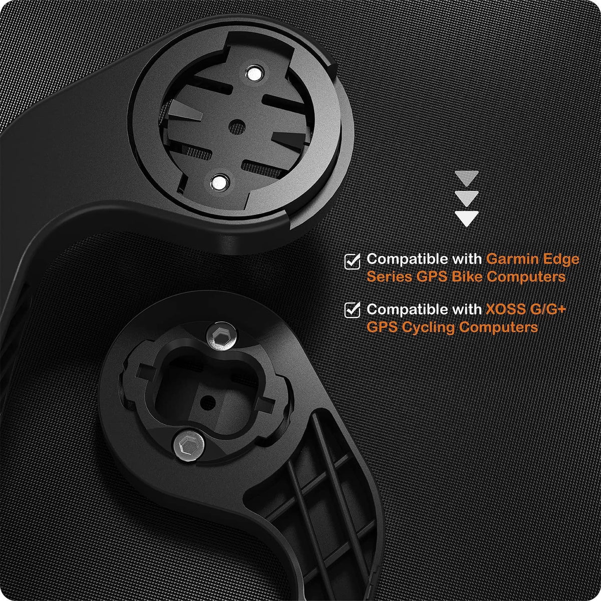 Flush Out Front Mount and Quarter-Turn to Friction Flange Mount Adapter appropriate with Garmin Edge GPS Bike