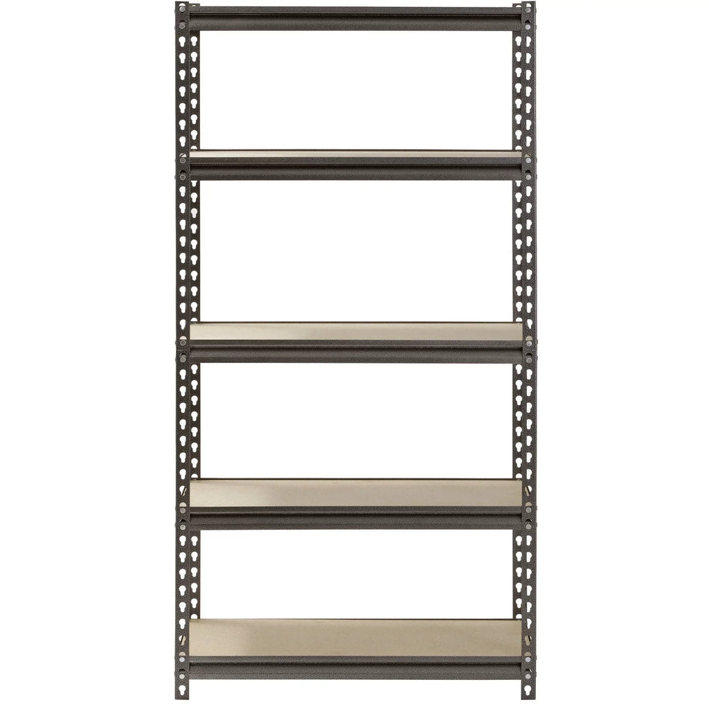 Capacity per Shelf; Silver. Muscle Rack 30"W x 12"D x 60"H 5-Shelf Steel Freestanding Shelves, 500 lbs