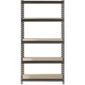 Capacity per Shelf; Silver. Muscle Rack 30"W x 12"D x 60"H 5-Shelf Steel Freestanding Shelves, 500 lbs