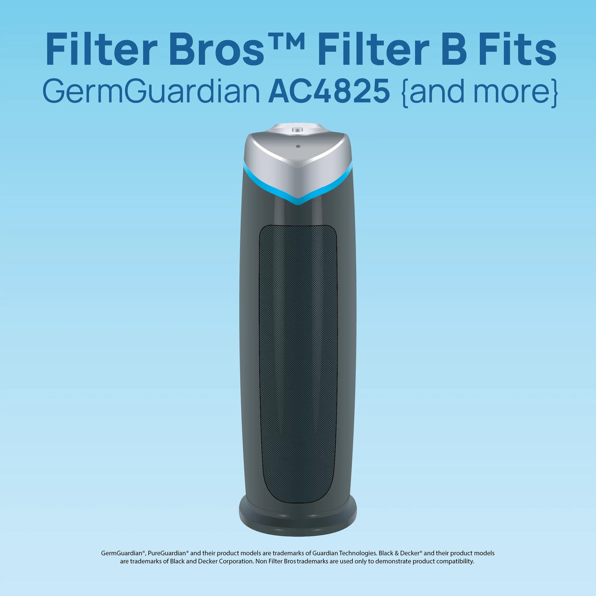 Filter Bros HEPA Filter B Replacement appropriate With GermGuardian FLT48252PK - AC4825, AC4870, AC4825DLX, Home Air Cleaner Guardian Purifiers with Technologies, AC4900CA, CDAP4500BCA, and CDAP4500WCA