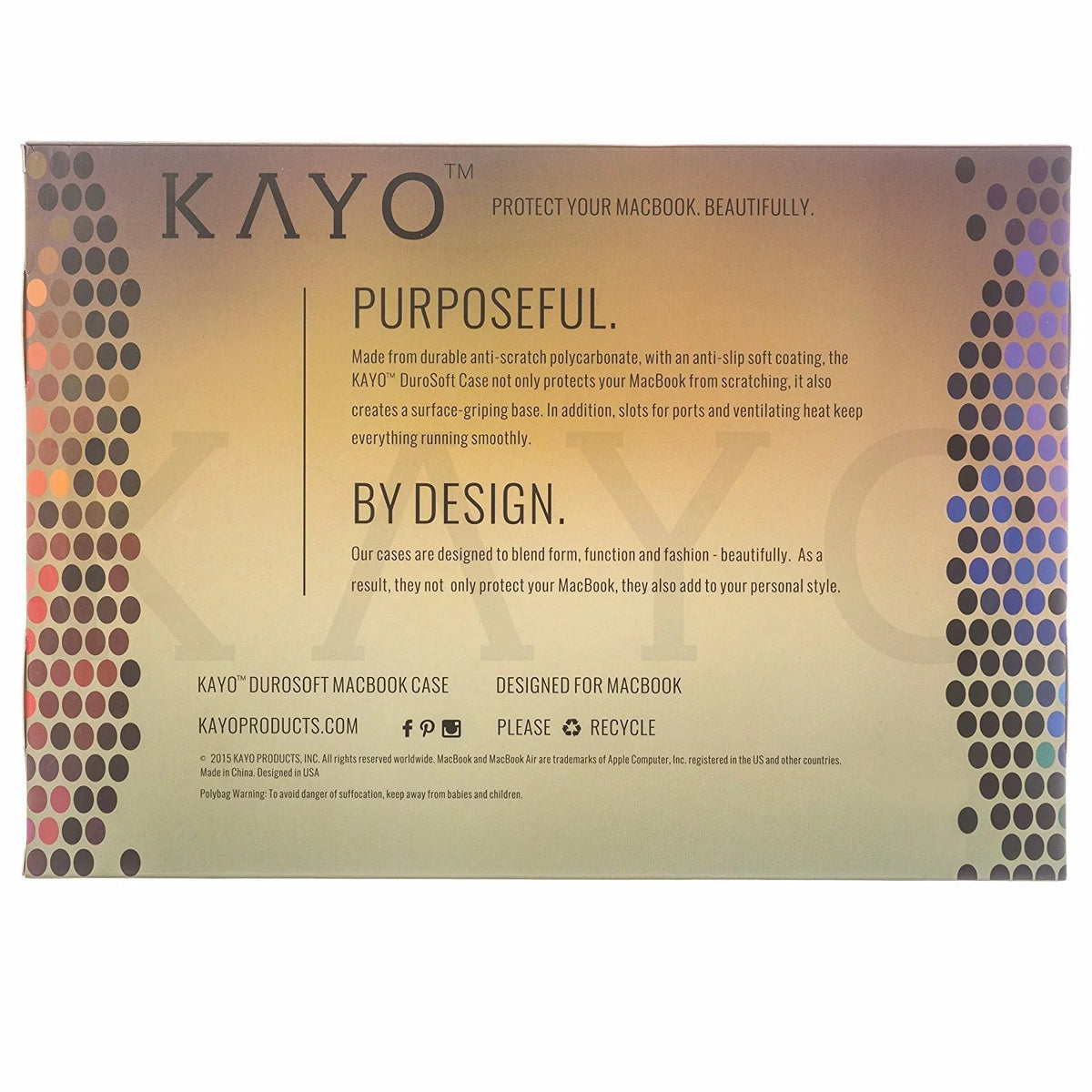 KAYO - AIR 11-inch Rubberized Hard Case for  MacBook Air 11.6" ( A1465 & A1370) protector Shell - (TANGERINE)