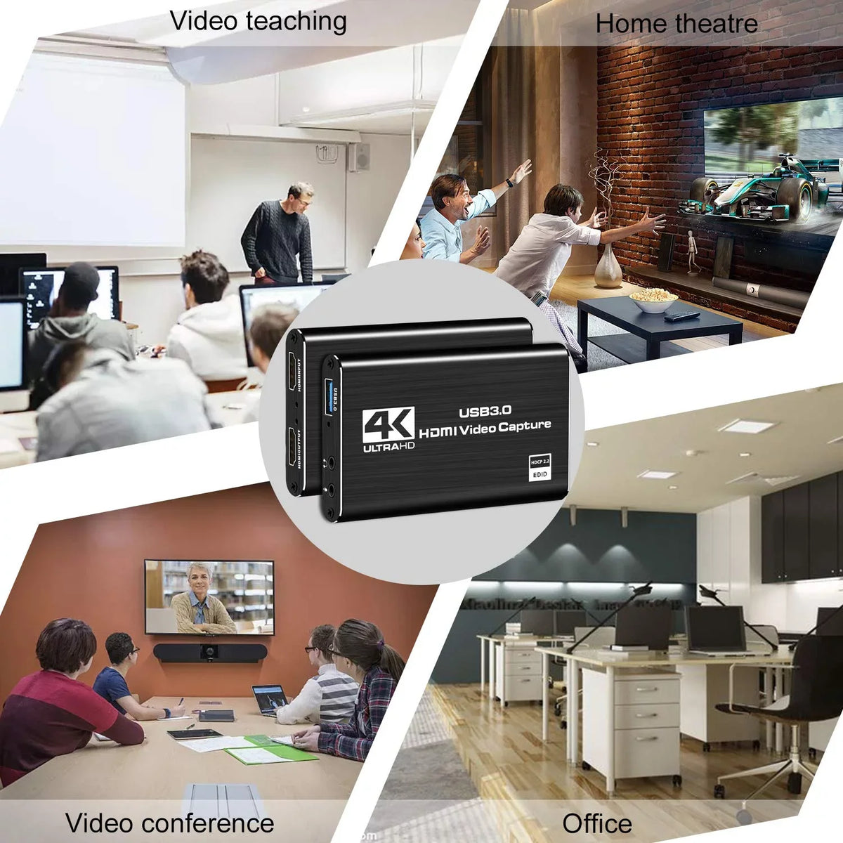 ANSTEN Video Capture Card, HDMI to USB3.0 4K 60HZ Game Capture Device Support Windows Linux OS X System OBS YouTube Twitch Streaming and Recording for PS4 Xbox One Game Use