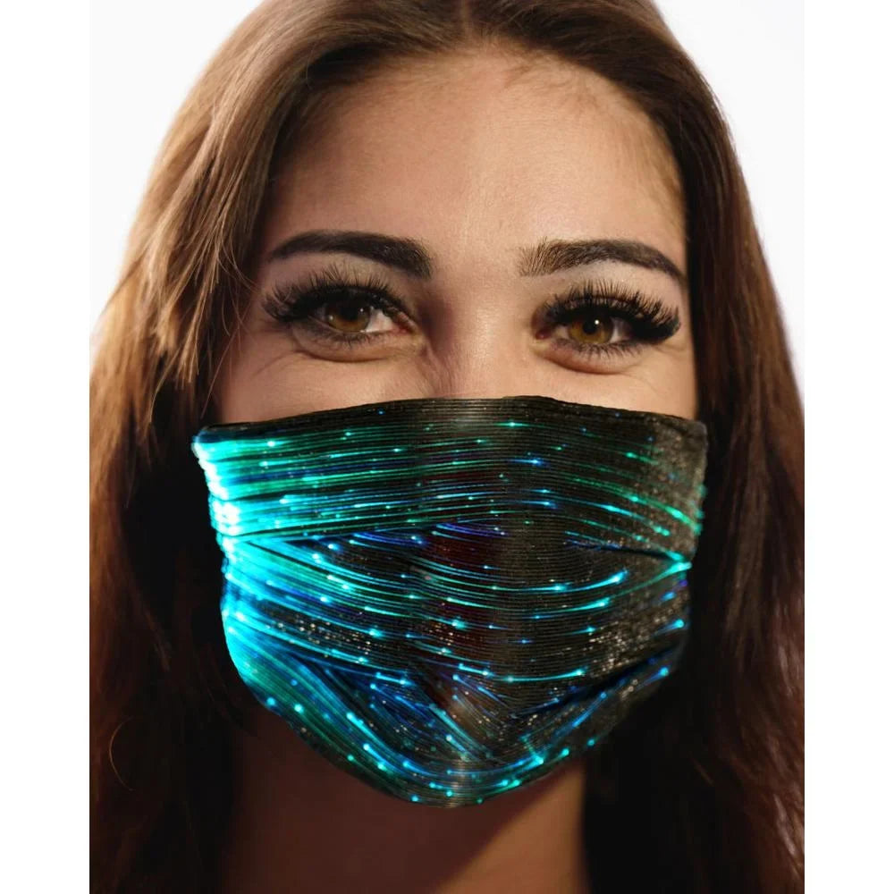 LED Party Mask - Black 106332. Western Fashion Inc
