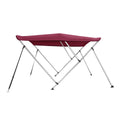 L x 73" - 78" W BURGUNDY Rear Poles. Bimini Top vessel wrap 46" High 3 Bow 6' ft
