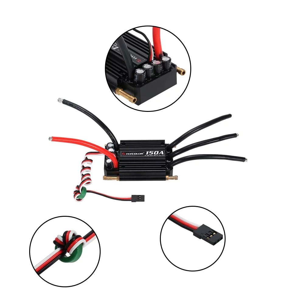 Pinnaco Brushless ESC Electronic Speed Controller with 5.5V/5A BEC for RC vessel
