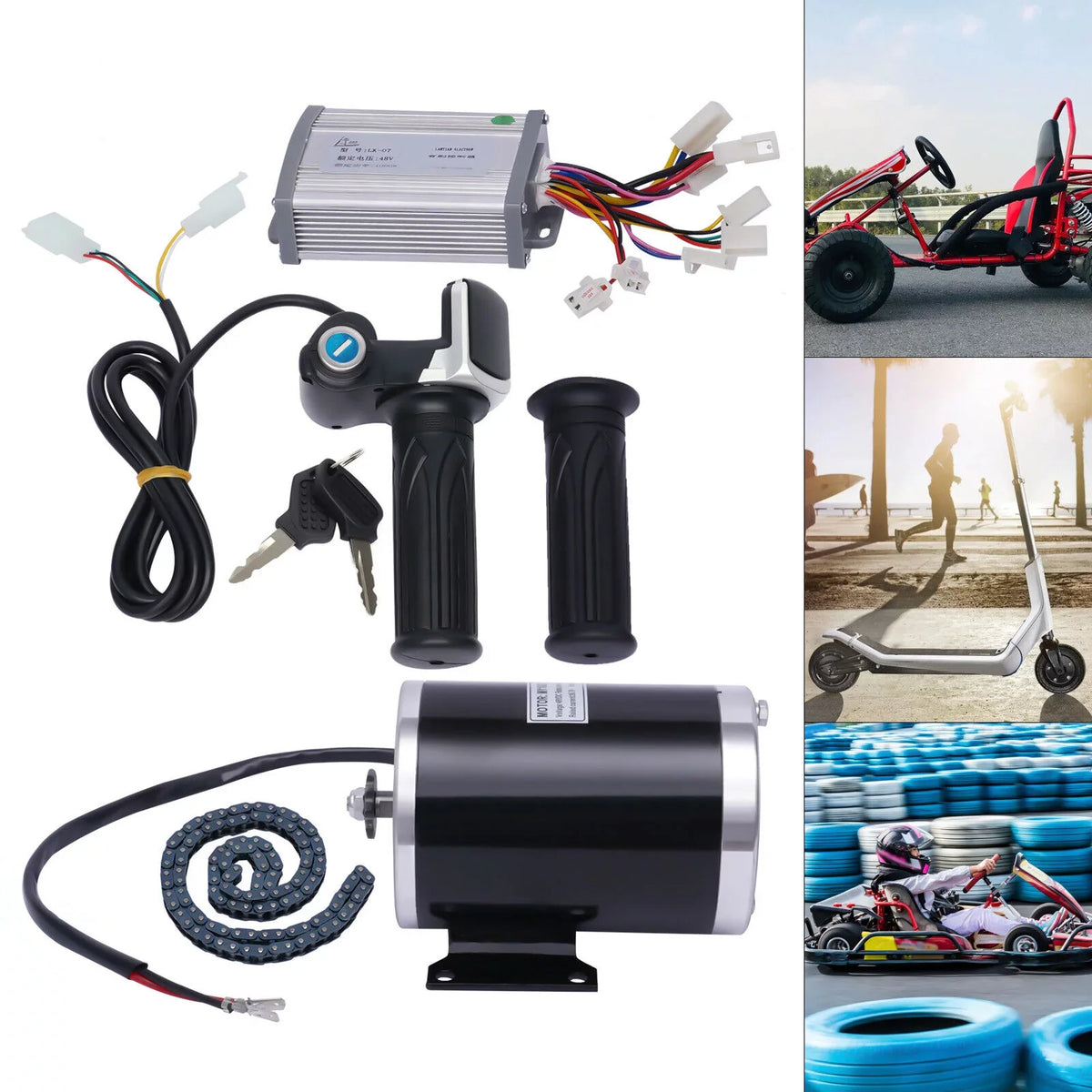 Miumaeov 48V 3 Speed Gears Brush Electric Bicycle Conversion Complete High-superior Kit