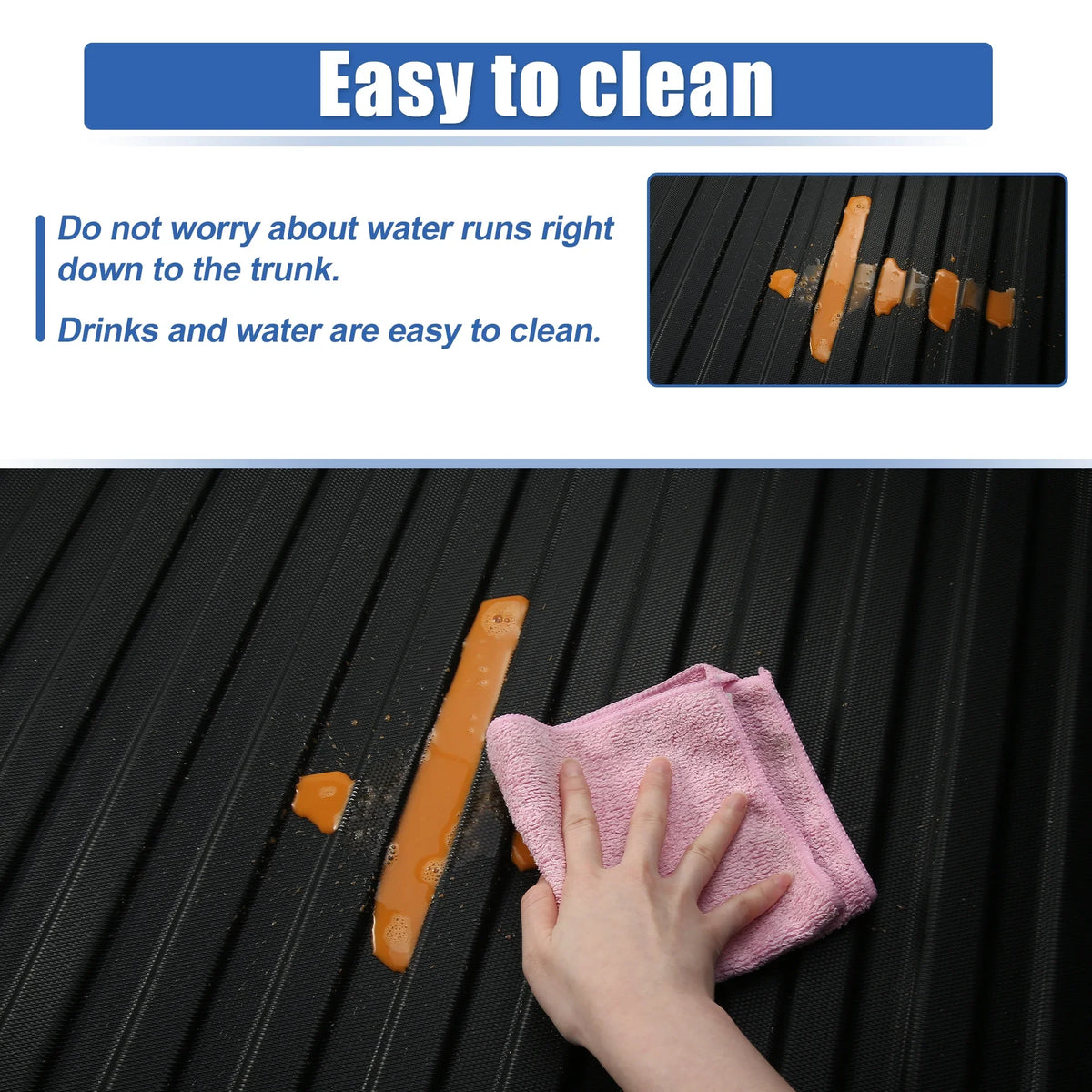 Unique Bargains Cargo Trunk Tray Cargo Liner Rear Cargo Trunk Floor Mat Waterproof Protector for  Highlander 2020 2021 2022