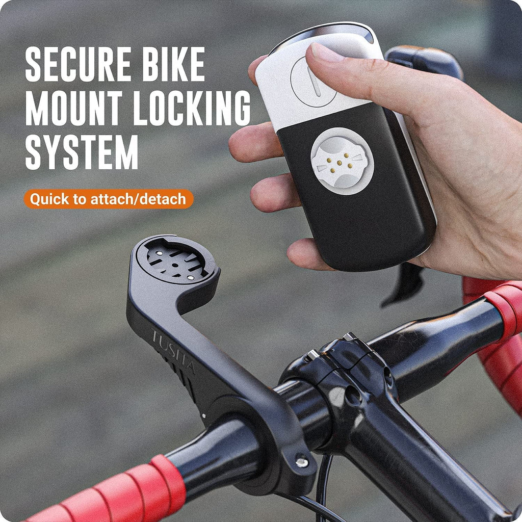 Flush Out Front Mount and Quarter-Turn to Friction Flange Mount Adapter appropriate with Garmin Edge GPS Bike