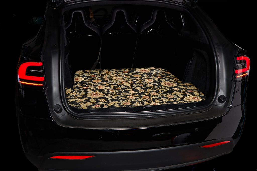 GGBAILEY  Highlander Black Oriental Car Mats, Custom Fit for 2014, 2015, 2016, 2017, 2018, 2019 - Medium Trunk / Cargo Carpet Car Mat with Rear Seat Down