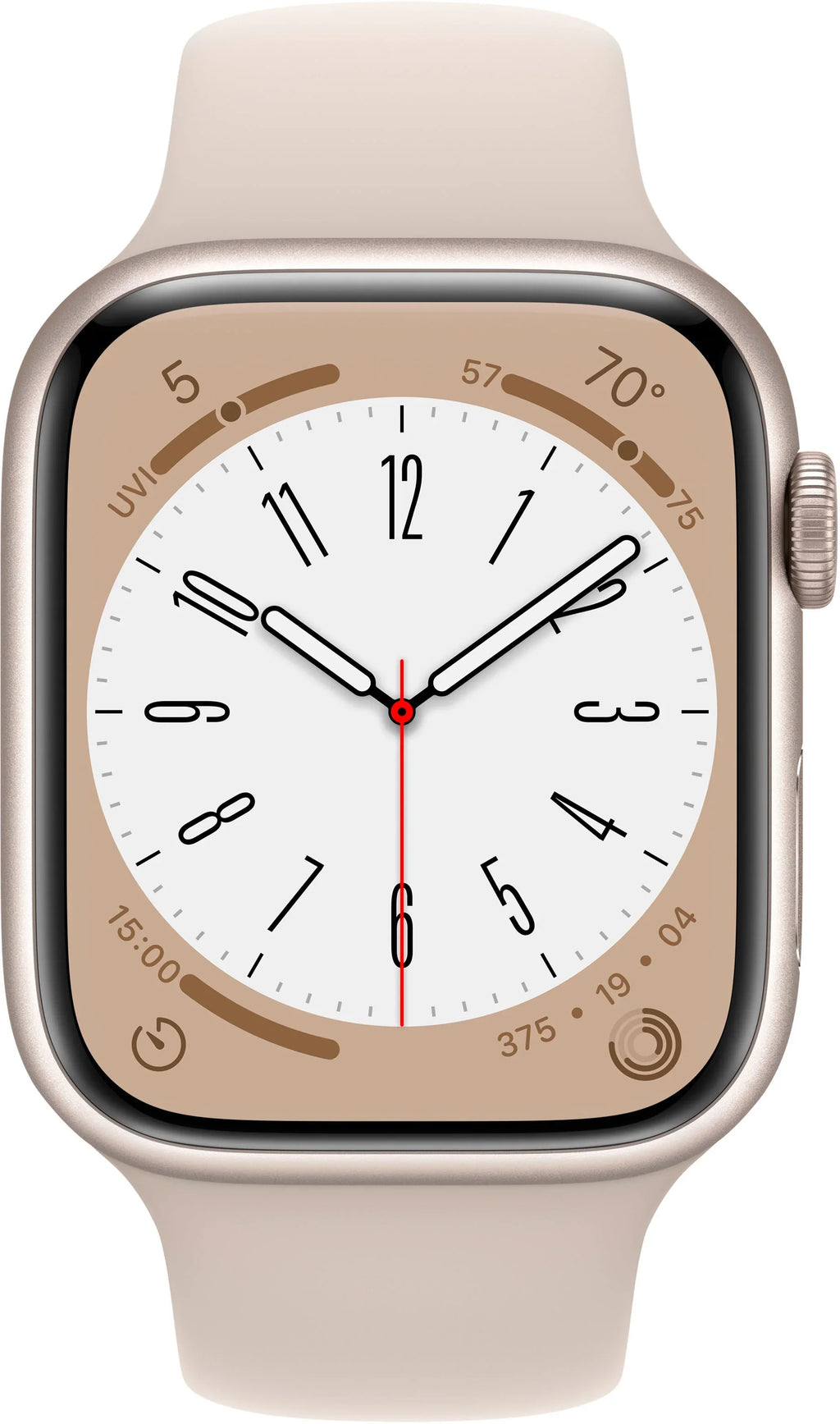 Restored  Watch Gen 8 Series 8 45mm Starlight Aluminum - Starlight Sport Band MNUQ3LL/A (Refurbished)
