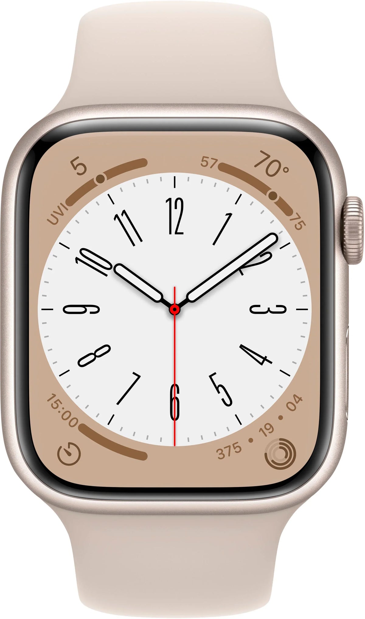 Restored  Watch Gen 8 Series 8 45mm Starlight Aluminum - Starlight Sport Band MNUQ3LL/A (Refurbished)