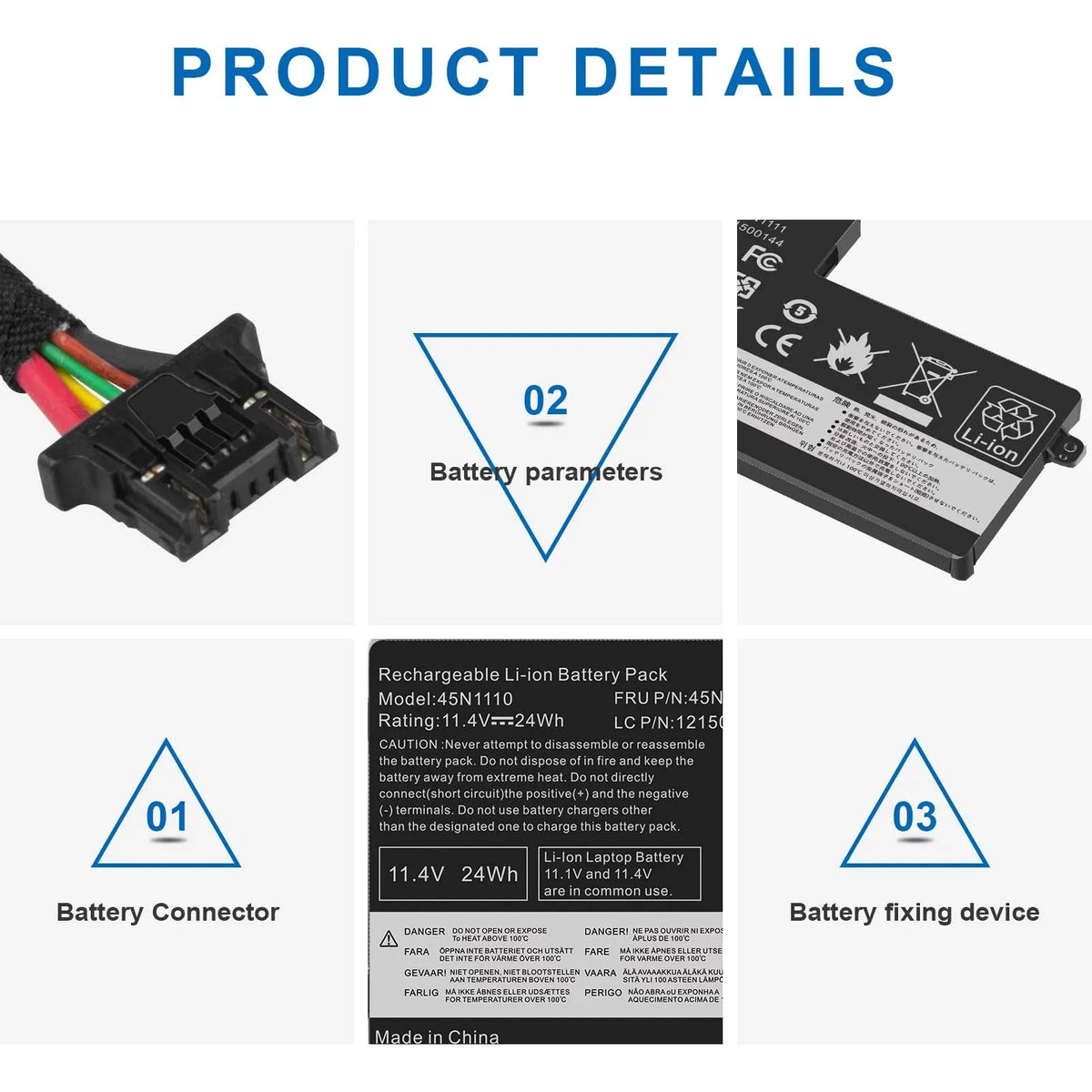 Battery for  ThinkPad T440S T440 T450s T460 X240 S440 S540   45N1112 / 45N1113