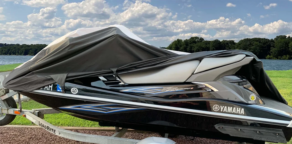 SUPER HEAVY-DUTY TOP OF THE LINE JETSKI wrap suitable for Yamaha VX110 2005-2008 Jet Ski PWC wrap Black/Grey