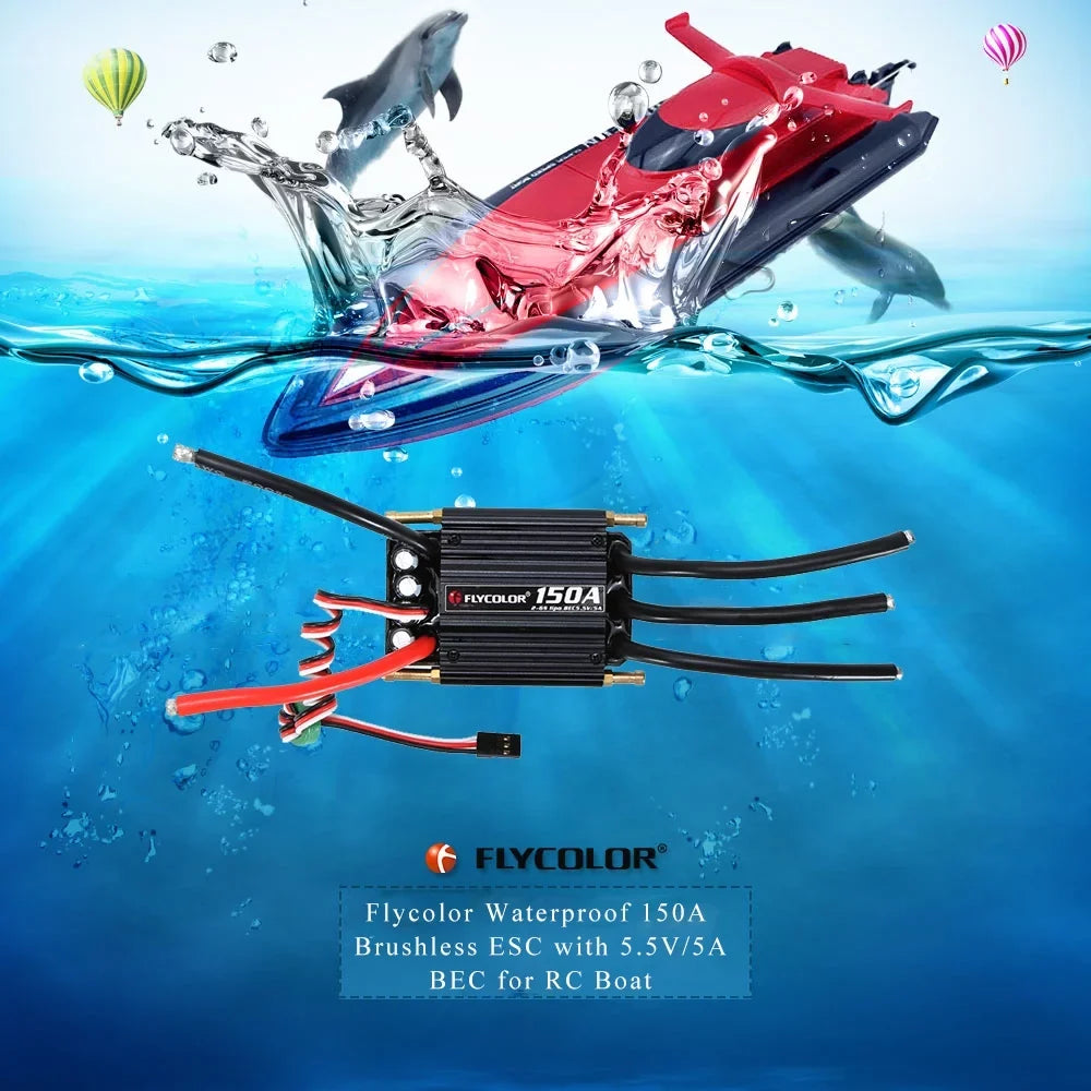 Pinnaco Brushless ESC Electronic Speed Controller with 5.5V/5A BEC for RC vessel