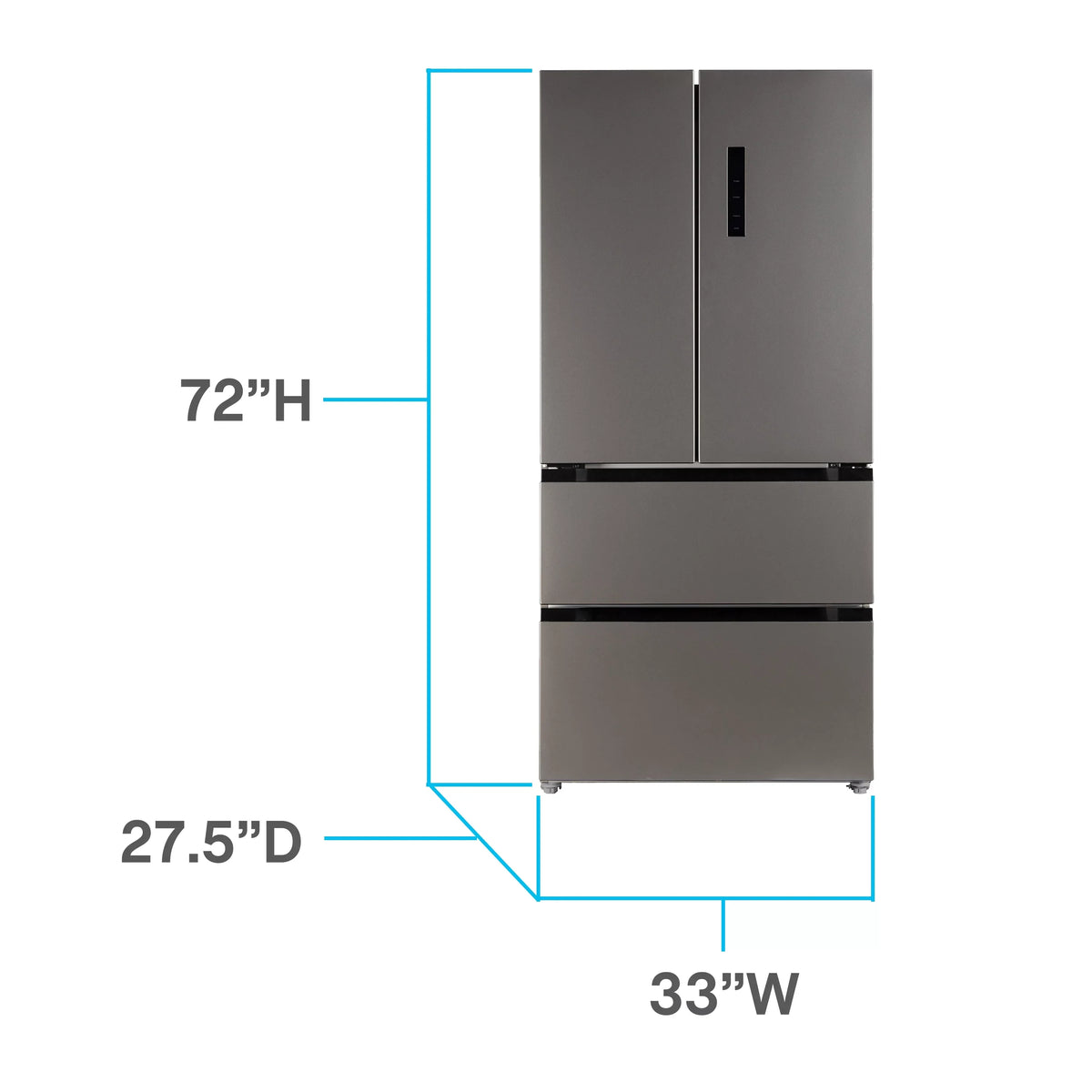 ft., in Stainless Steel (FFFDD18L3S). Avanti Frost Free French Door Refrigerator, 18.0 cu