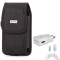 6ft USB Cable Type-C Fast Home Charger w Holster Rugged Case Belt Clip for  Redmi Note 7 10 Pro, Mi 9T - ZTE Blade Z Max X1 5G 10, Axon 10 Pro, 11 Prime 2S