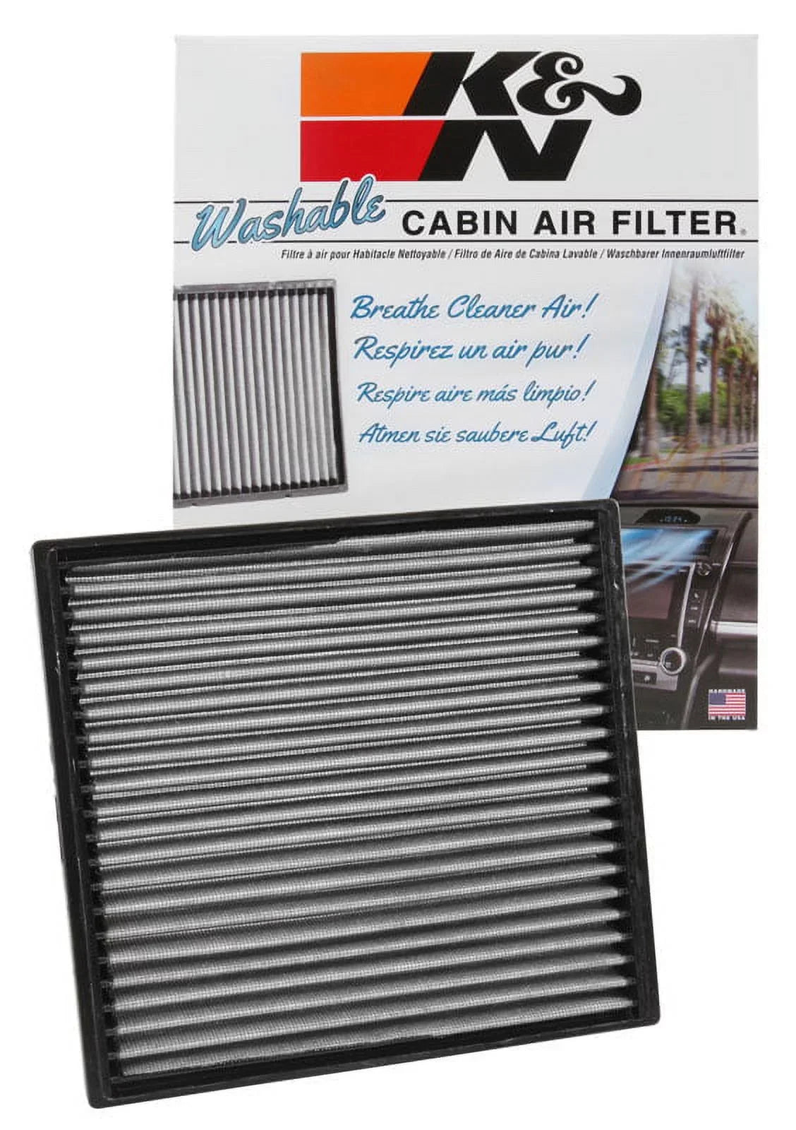 K&N VF2045 Washable & Reusable Cabin Air Filter Cleans and Freshens Incoming Air for your , Mazda, Lexus Fits select: 2002-2010 LEXUS SC, 2001-2006 LEXUS LS