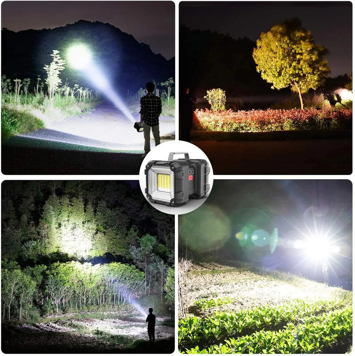 AlpsWolf Rechargeable Flashlight, LED Spotlight Flashlight 15000 Capacity 4000LM 20h Ultra-Long Standby Ultra Bright Flashlight Waterproof with USB Output as a Power Bank for Camping Accessories W845