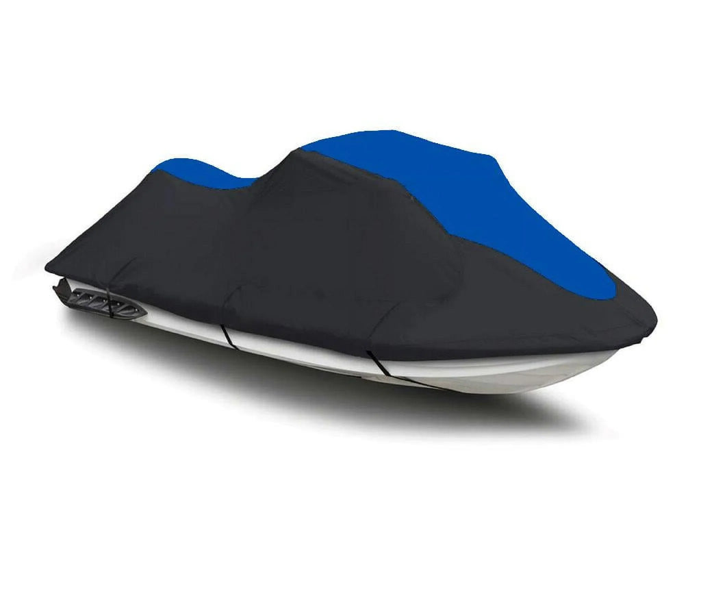 BLACK / BLUE HEAVY-DUTY, TOP OF THE LINE shield appropriate for Polaris Pro 1200 2000 2001 Jet Ski protector Watercraft ship Covers 1-2 Seater