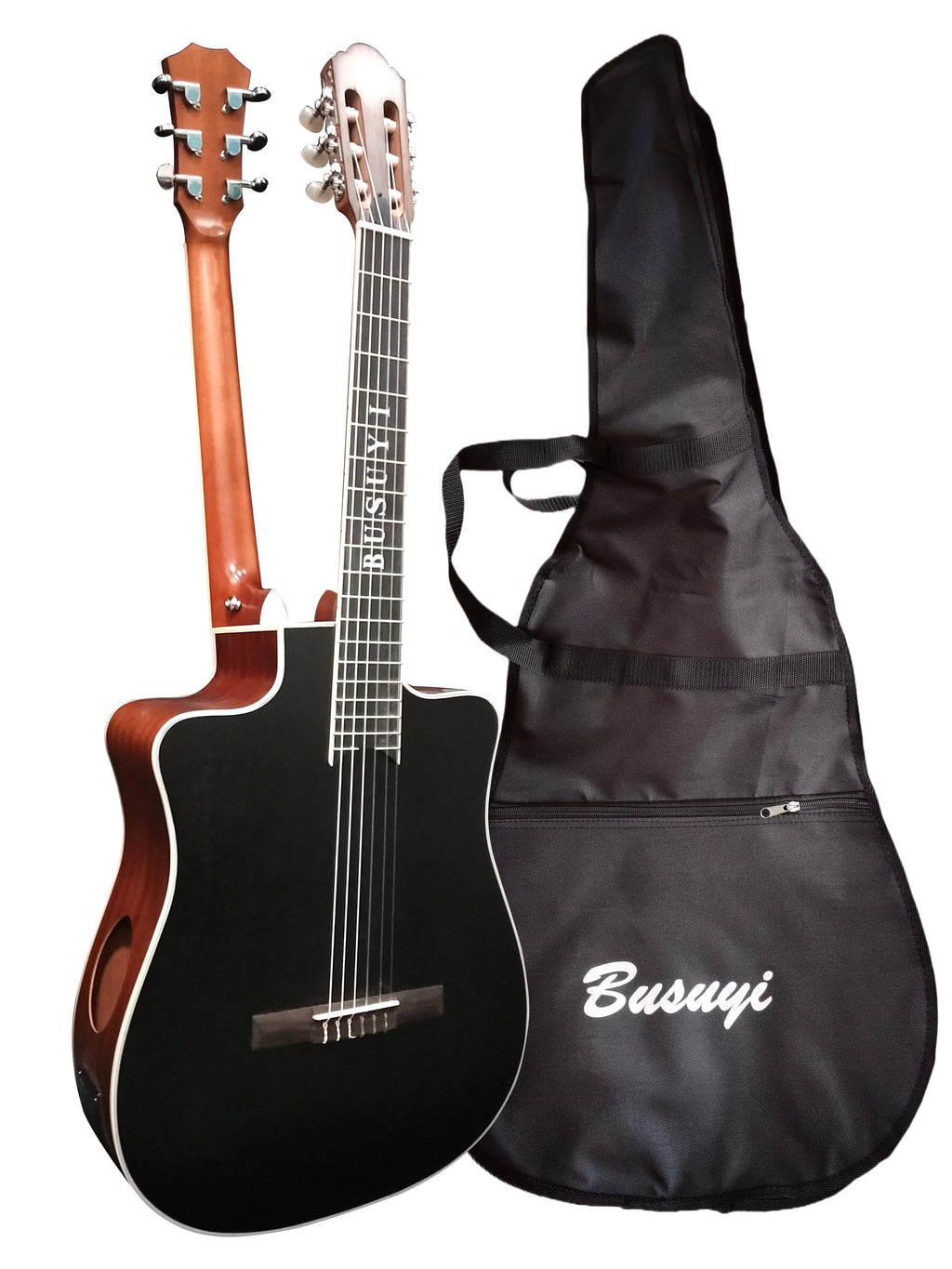 6 Strings classical /6 Strings Acoustic Double Neck, Double Sided Busuyi Guitar 2021 NPT + Bag