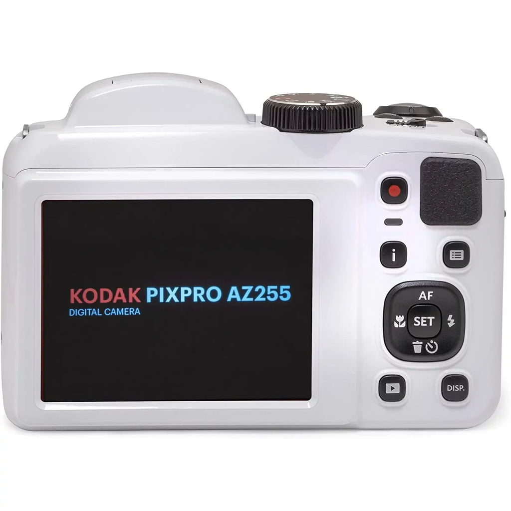 Kodak PIXPRO Astro Zoom AZ255-WH 16MP Digital Camera, 25X Optical Zoom, White Bundle with Lexar 32GB High-Performance 800x UHS-I SDHC Memory Card + Deco Photo Camera Bag