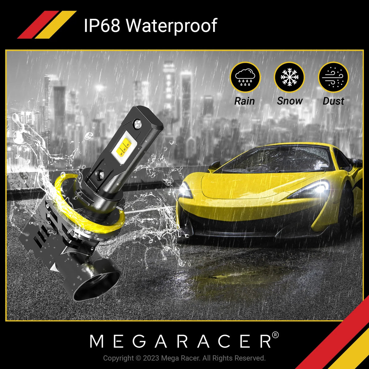 Mega Racer  328d xDrive Wireless H11 H8 H9 H16 LED Headlight Bulbs 6500K Cool White 12V 50W 12000LM  328d xDrive 2014 2015 2016 2017 2018 14 15 16 17 18 Fog Light Automotive Replacement