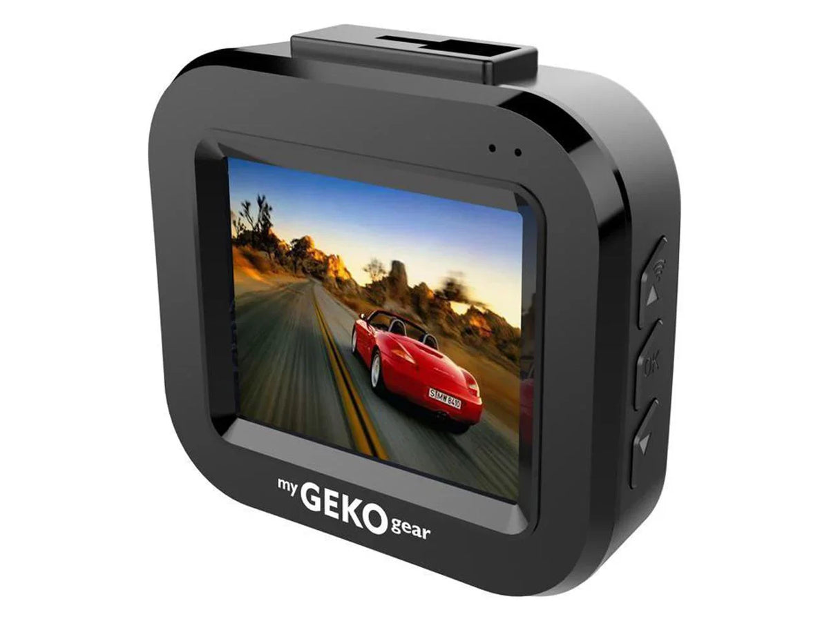 myGEKOgear - Orbit 122 - 1080P Dash Cam, G-Sensor, 8GB MicroSD Card and 2 Blindspot Mirrors Included