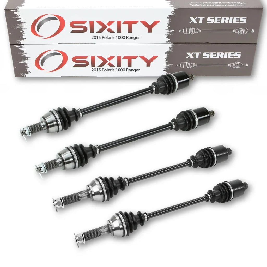4 pc Sixity XT Front Rear Left Right Axle matching with Polaris Ranger 1000 2015 - R15RTAD1AA EA DIESEL 4X4