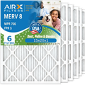 15x20x1 Air Filter MERV 8 Comparable to MPR 700 & FPR 5 suitable with Lennox 91X24 Filter 6 Pack MERV 8 Comparable to MPR 700 & FPR 5 by AIRX FILTERS WICKED CLEAN AIR.