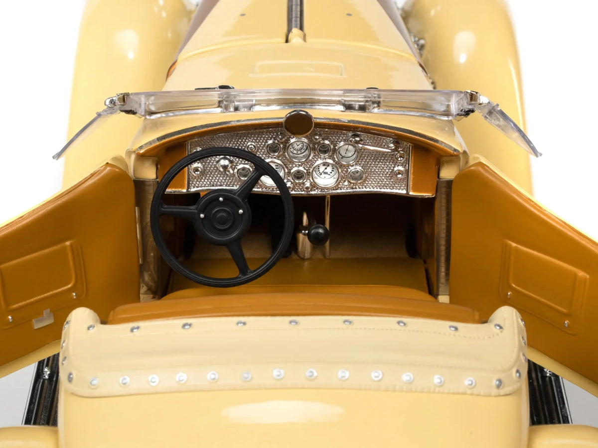 1935 Duesenberg SSJ Speedster Yukon Gold and Chocolate Brown 1/18 Diecast Model Car by Auto World