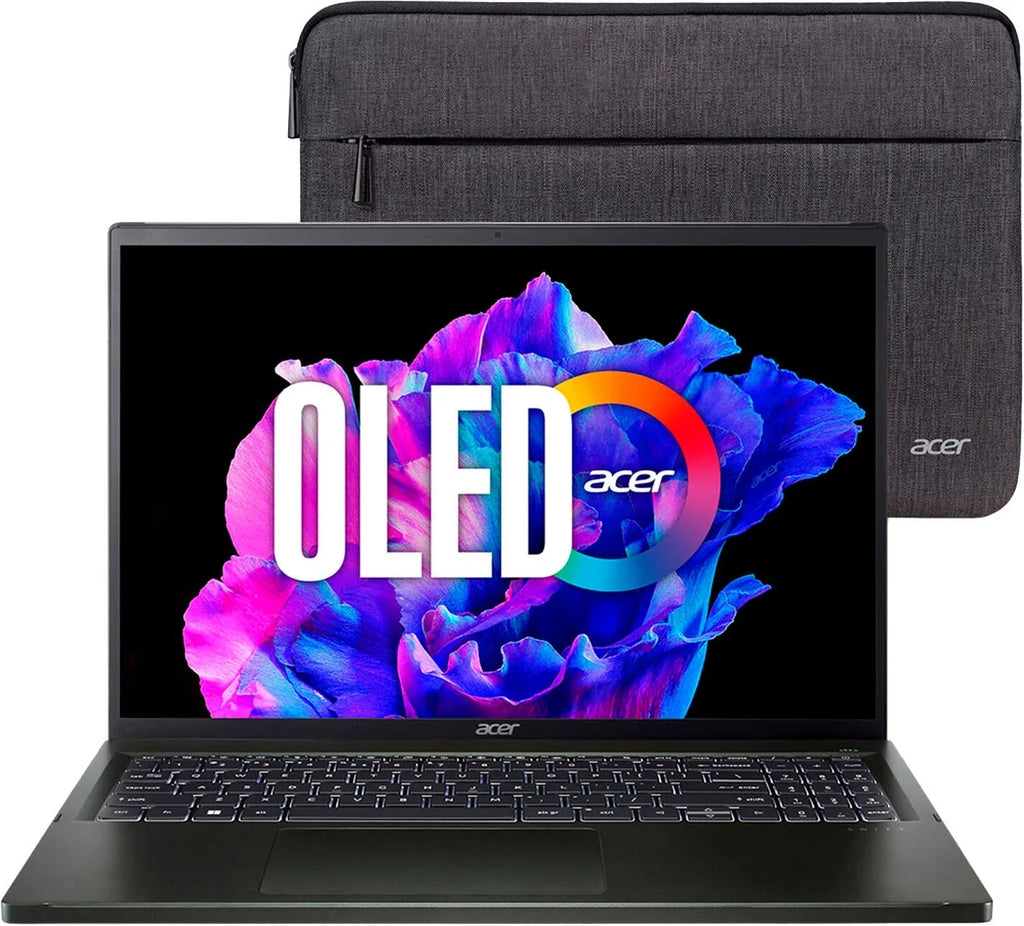 Swift Edge 16 SFE16-43 - AMD Ryzen 7 - 7840U / up to 5.1 GHz - Win 11 Home - Radeon 780M - 16 GB RAM - 1.024 TB SSD - 16" OLED 3200 x 2000 (WQXGA+) @ 120 Hz - 802.11a/b/g/n/ac/ax (Wi-Fi 6E) - olivine black - kbd: US Intl