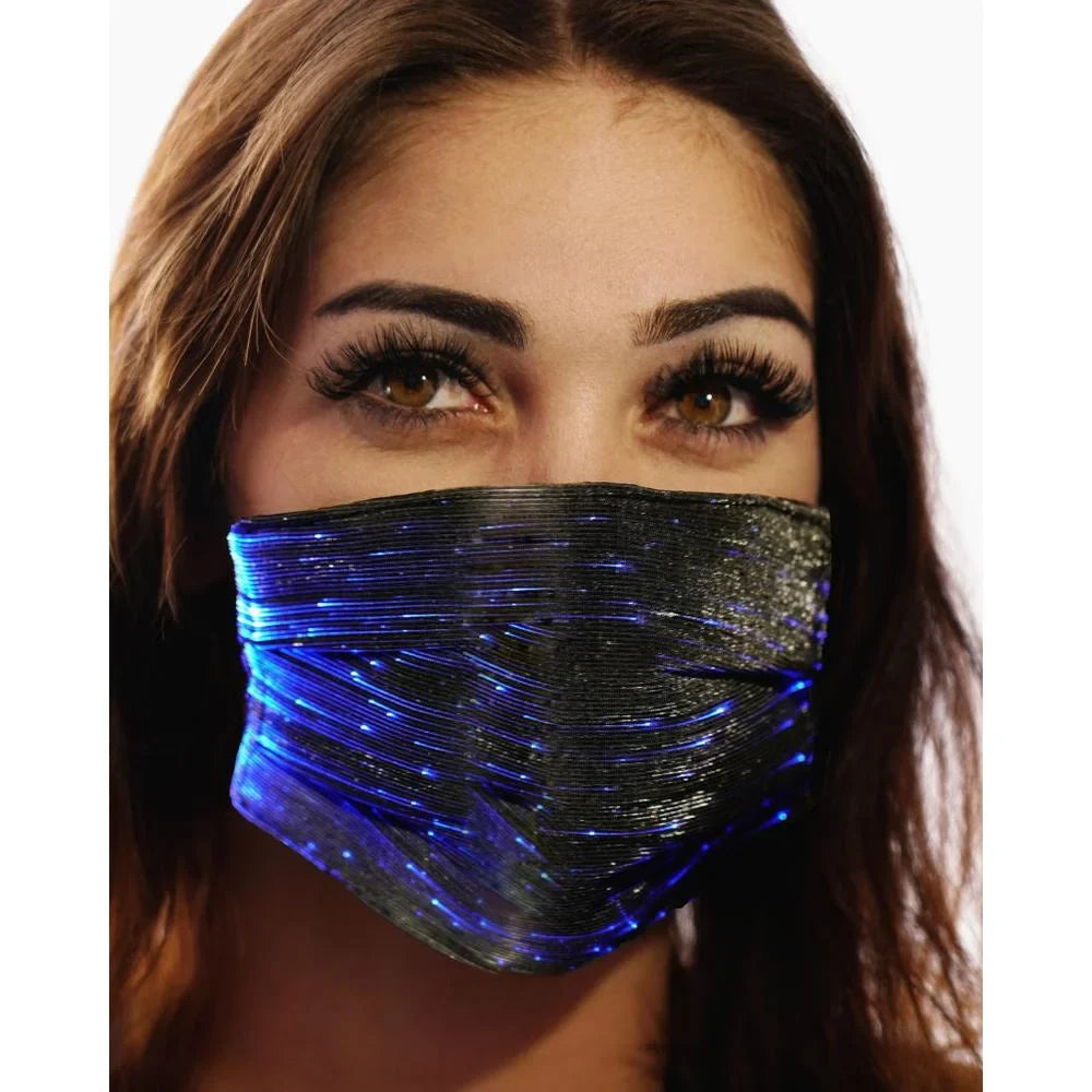 LED Party Mask - Black 106332. Western Fashion Inc