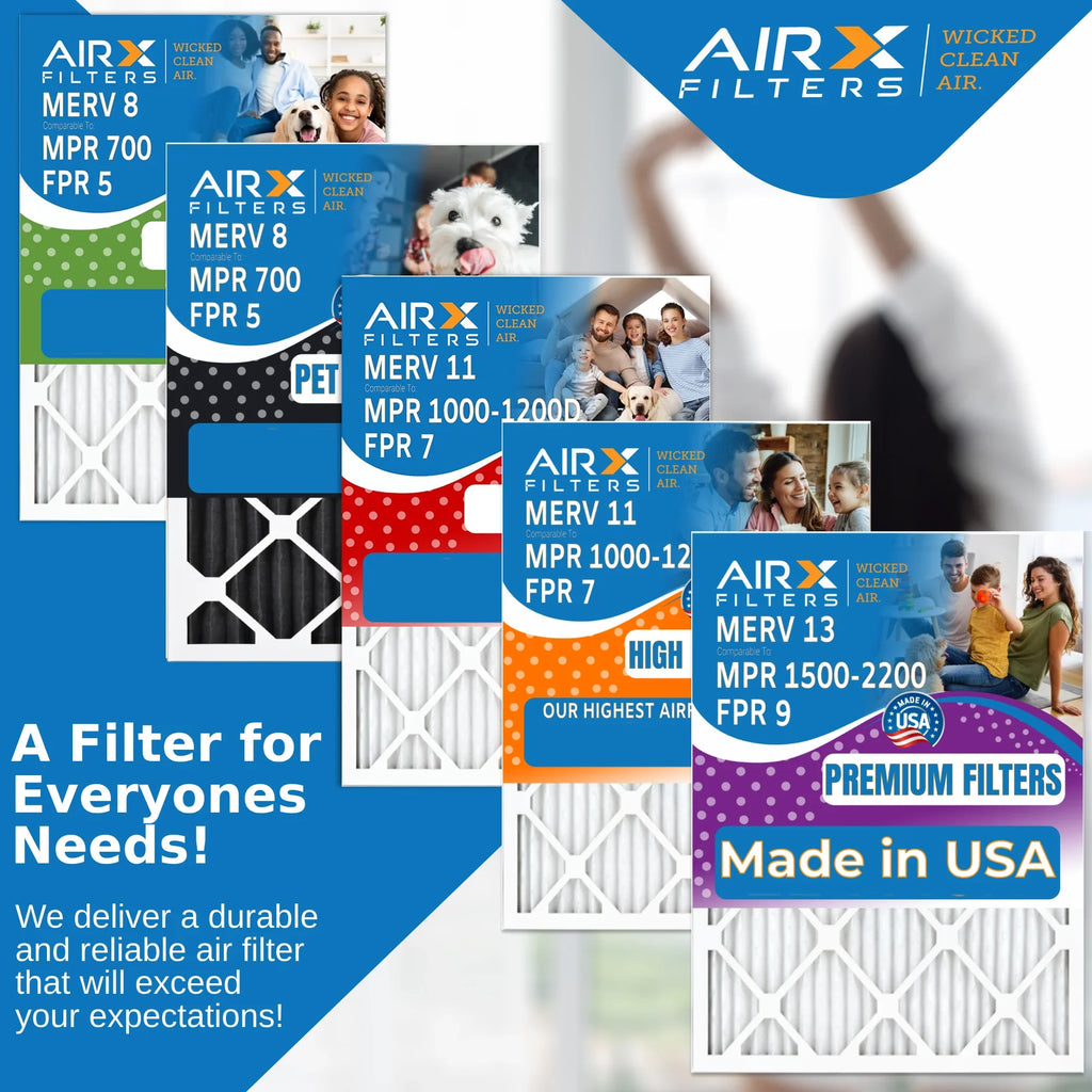20x25x5 Air Filter MERV 11 Comparable to MPR 1000, MPR 1200 & FPR 7 suitable with Honeywell FC100A1037 Premium USA Made 20x25x5 Furnace Filter 1 Single Filter by AIRX FILTERS WICKED CLEAN AIR.