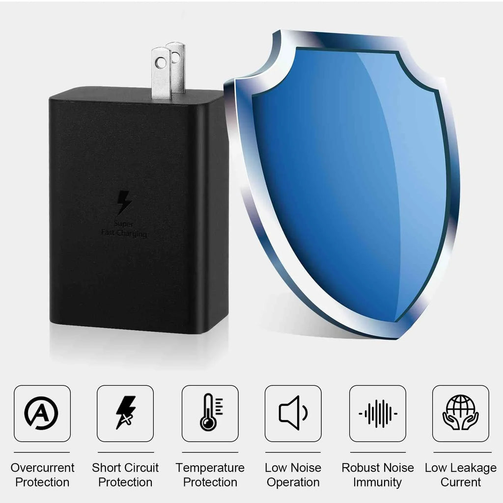 65W Fast Travel Charger with 3 Ports - USB & Dual USB-C - High-Speed Charging for Laptops, Phones vivo Y17/X27 Pro/S1 (China)/X27/iQOO iPhone,  Galaxy, Google Pixel, MacBook, Steam Deck
