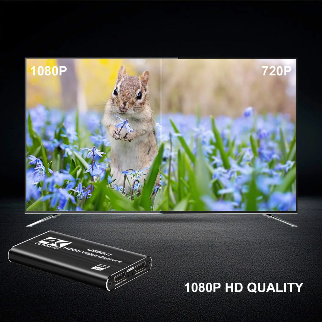 ANSTEN Video Capture Card, HDMI to USB3.0 4K 60HZ Game Capture Device Support Windows Linux OS X System OBS YouTube Twitch Streaming and Recording for PS4 Xbox One Game Use
