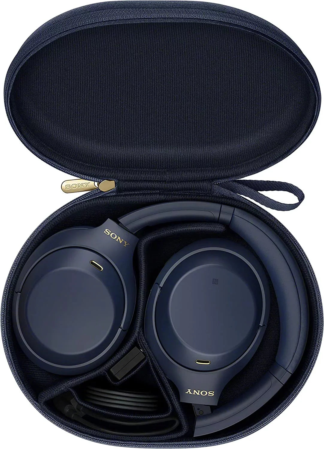 Restored  WH-1000XM4 Wireless Industry Leading Noise Canceling Overhead Headphones with Mic for Phone-Call and Alexa Voice Control, Blue (Refurbished)