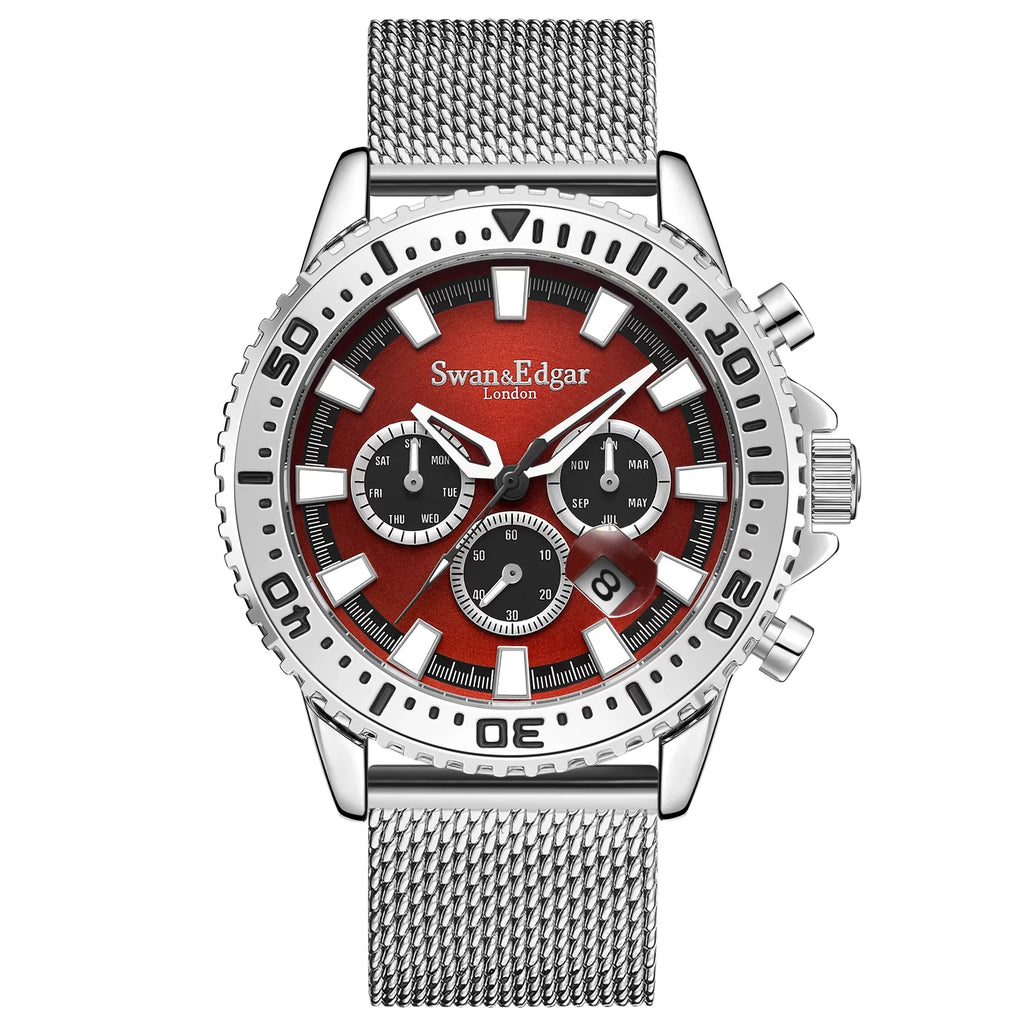 Limited Edition Swan & Edgar Hand Assembled Master Automatic Steel Red