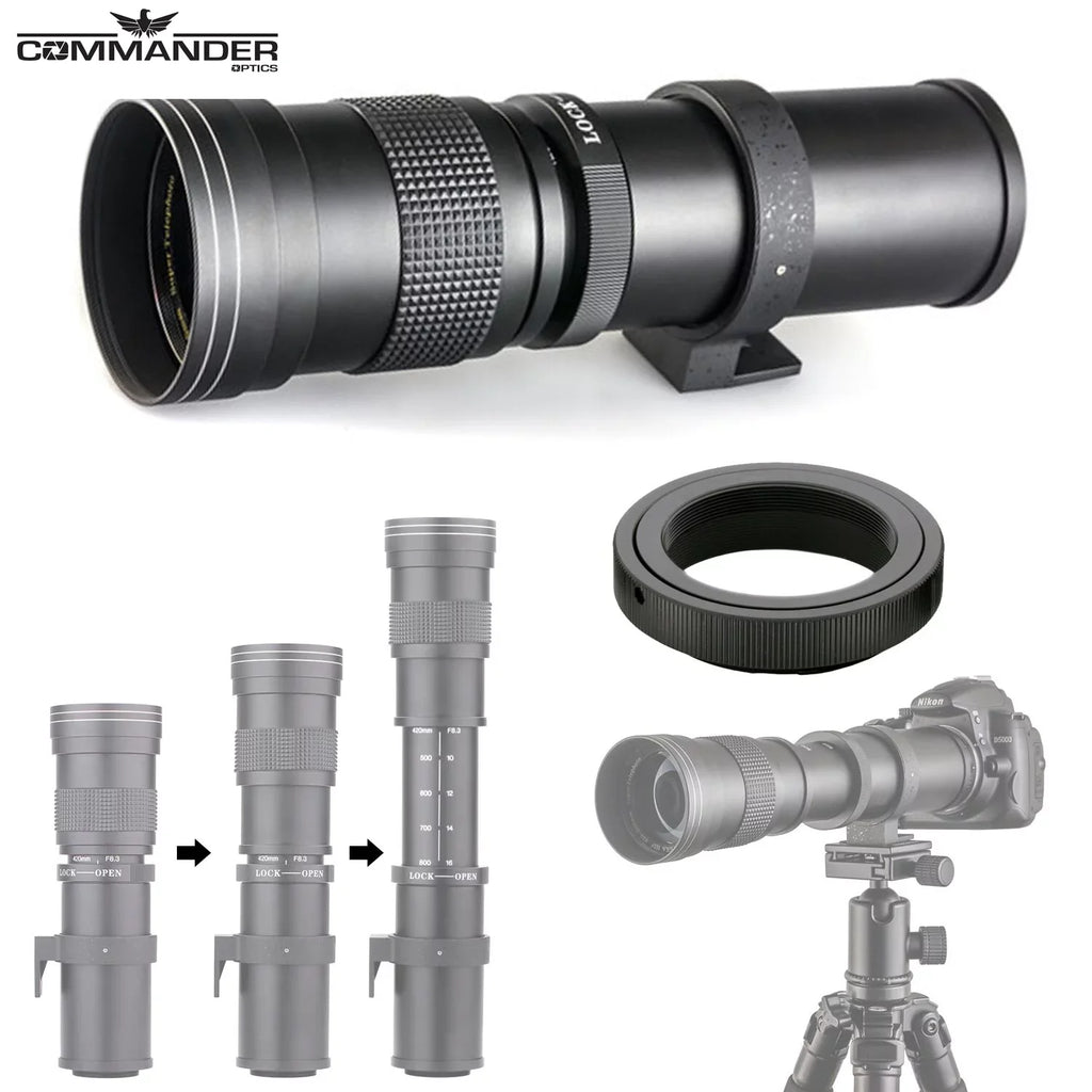 EOS R7 Mirrorless Camera with RF-S 18-150mm IS STM + EF 75-300mm III + 420-800mm HD Lenses, Accessories included: 2X 64GB Memory Cards, LED Video Light, Microphone, Extra Battery, Case & More