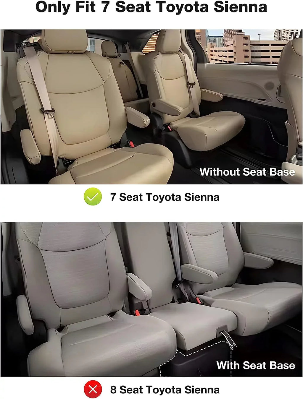 3W Floor Mats for 2021-2024  Sienna 7 Seat Car Floor Liner fit Sienna 7 seat TPE All elements