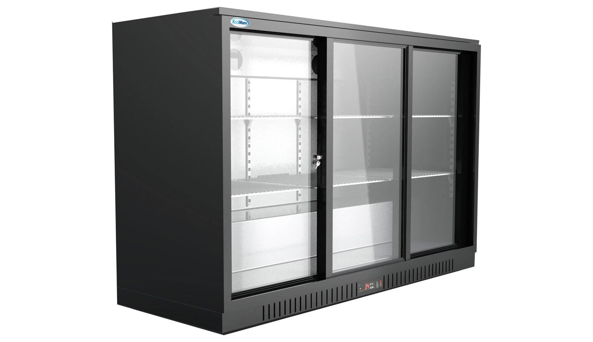 Ft.. Three-Door Back Bar Refrigerator – 11.3 Cu. KoolMore 35 in