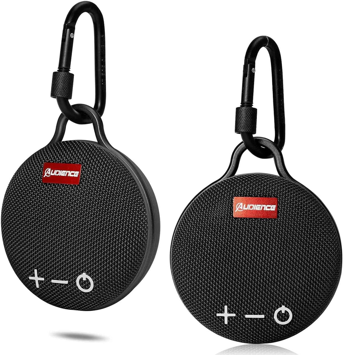UrbanX Bluetooth 5.0 Speaker with Clip, 20H Playtime, Compact Speaker with Big Sound, Punchy Bass, Wireless IPX7 Waterproof Speaker for  Tab P11 Gen 2 & Beach, Pool, ship, Biking Black 2 Pack