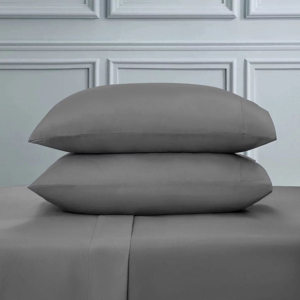Sonoro Kate 1000 Thread Count 100% Egyptian Cotton Bed Sheet Set, Deep Pocket 4-Piece Cotton Sheet, Queen, Dark Gray