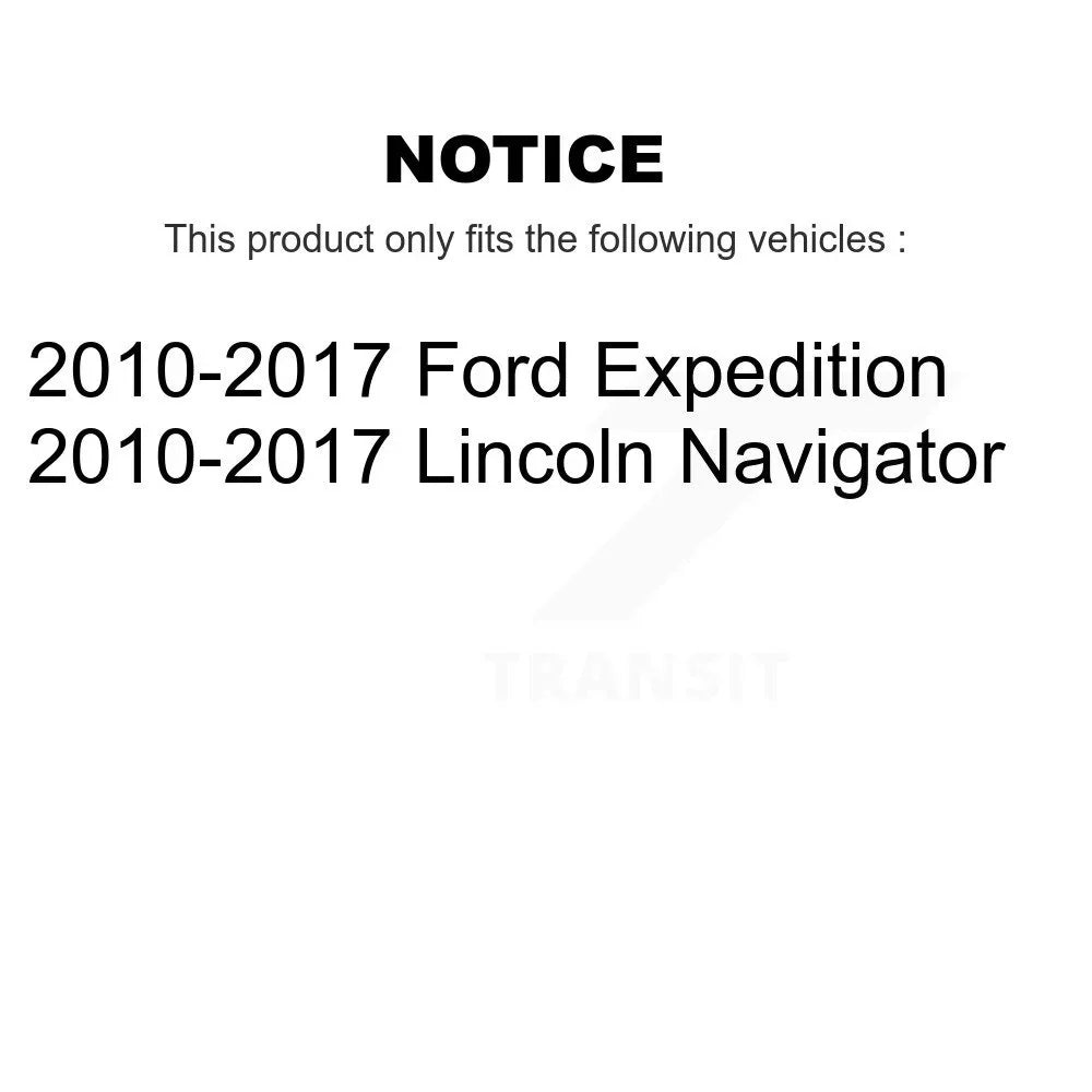 Transit Auto Front Rear Disc Brake Coated Caliper Drilled Slotted Rotors And Semi-Metallic Pads Kit (10Pc) For 2010-2017  Expedition Lincoln Navigator KCD-100317P