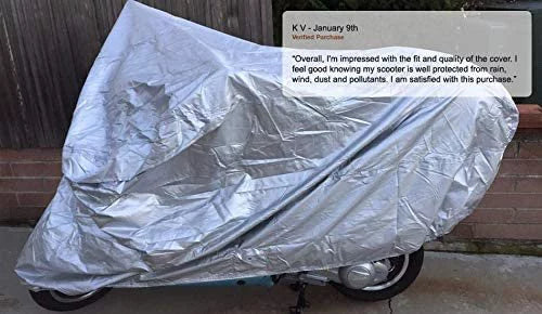 Weatherproof Motorcycle wrap matching With 2016 Beta Evo 200 - Outdoor & Indoor - Protect From Rain aqua, Snow, Sun - Built In Reinforced Securing Straps - Durable Material - Free Storage Bag