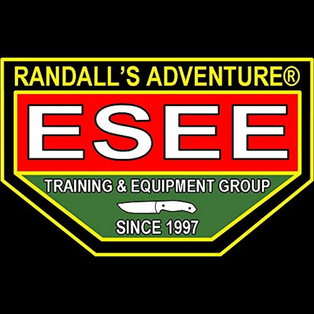ESEE 5S-E Fixed Blade Knife Black Serrated 1095 Carbon Steel & Natural Micarta Knives