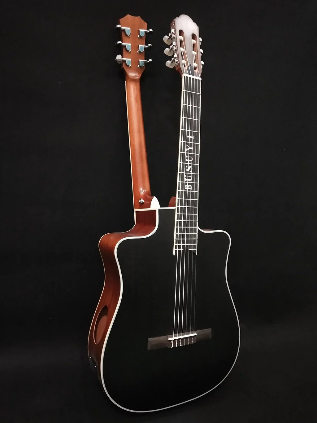 6 Strings classical /6 Strings Acoustic Double Neck, Double Sided Busuyi Guitar 2021 NPT + Bag